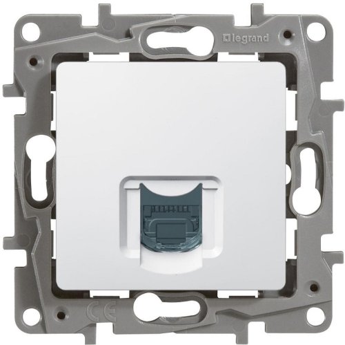 Розетка компьютерная без рамки Legrand Etika 1-м. RJ45 5e белый картинка
